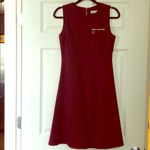 Calvin Klein | Maroon A Line Dress